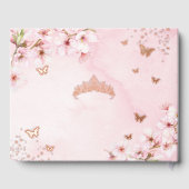 Cherry Blossoms Quinceañera Quince 15 XV Rose Gold Gastenboek (Achterkant)