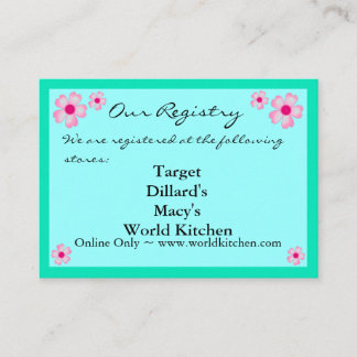 CHERRY BLOSSOMS Registry/RSVP Kaarten