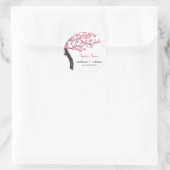 Cherry Blossoms Ronde Favor Sticker (Tas)