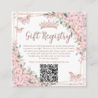 Cherry Blossoms Roos Gold Quinceanera QR Gift