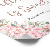 Cherry Blossoms Roos Gouden Vlinders Sweet Treat Poster (Hoek)