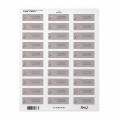 Cherry Blossoms roze/grijs adreslabel Etiket (Full Sheet)