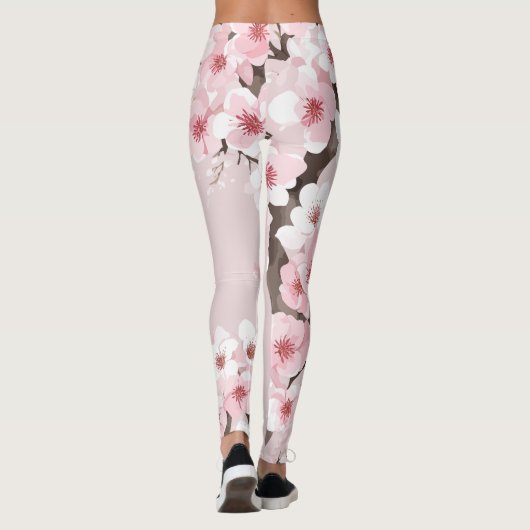 Cherry Blossoms Roze Leggings (Achterkant)