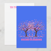 Cherry Blossoms Roze Sneeuw Wereldbol Kaart (Voorkant / Achterkant)