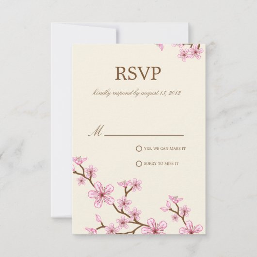 CHERRY BLOSSOMS | RSVP KAARTJE (Voorkant)