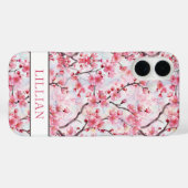 Cherry Blossoms Sakura Monogrammed Case-Mate iPhone Case (Achterkant (horizontaal))