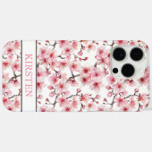 Cherry Blossoms Sakura Pattern Monogrammed Case-Mate iPhone Case (Achterkant (horizontaal))