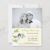 Cherry Blossoms Sakura Tortelduifjes Save The Date Kaart (Voorkant)