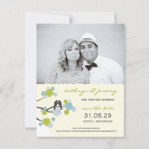 Cherry Blossoms Sakura Tortelduifjes Save The Date Kaart