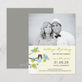 Cherry Blossoms Sakura Tortelduifjes Save The Date Kaart (Voorkant / Achterkant)