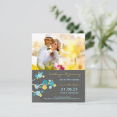 Cherry Blossoms Sakura Tortelduifjes Save The Date Kaart (Staand voorkant)