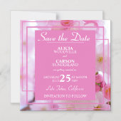 Cherry Blossom's Save the Date Magnetic Invitation Magnetische Uitnodiging (Voorkant)