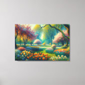 Cherry Blossoms Springtime Impressionist Abstract Canvas Afdruk (Voorkant)