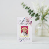 Cherry Blossoms Sympathy Memorial Fotokaart Visitekaartje (Staand voorkant)