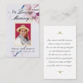 Cherry Blossoms Sympathy Memorial Fotokaart Visitekaartje (Voorkant / Achterkant)