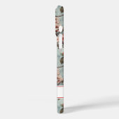 Cherry Blossoms Teal Sakura Print Monogrammed Case-Mate iPhone Case (Achterkant / Links)