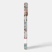 Cherry Blossoms Teal Sakura Print Monogrammed Case-Mate iPhone Case (Achterkant / Rechts)