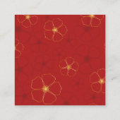 Cherry Blossoms Trouwgunst Label | Aangepaste kleu (Achterkant)