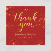 Cherry Blossoms Trouwgunst Label | Aangepaste kleu (Voorkant)