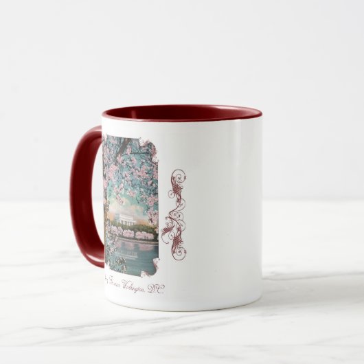 Cherry Blossoms Victoriaans Koffie Mok (Voorkant links)