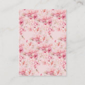 Cherry Blossoms Vrijgezellenfeest Display Douche Informatiekaartje (Achterkant)