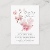 Cherry Blossoms Vrijgezellenfeest Display Douche Informatiekaartje (Voorkant)