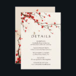Cherry Blossoms Waterverf Bloemen Bruiloft Details Kaart<br><div class="desc">Romantische en Elegante Waterverf Kersenbloesems | Sakura Floral bruiloft details Kaart. Voor meer geavanceerde aanpassing van dit ontwerp,  klikt u op de knop "Aanpassen" hierboven! Overeenkomende objecten zijn ook beschikbaar.</div>