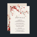 Cherry Blossoms Waterverf Bloemen Bruiloft Details Kaart<br><div class="desc">Romantische en Elegante Waterverf Kersenbloesems | Sakura Floral bruiloft details Kaart. Voor meer geavanceerde aanpassing van dit ontwerp,  klikt u op de knop "Aanpassen" hierboven! Overeenkomende objecten zijn ook beschikbaar.</div>