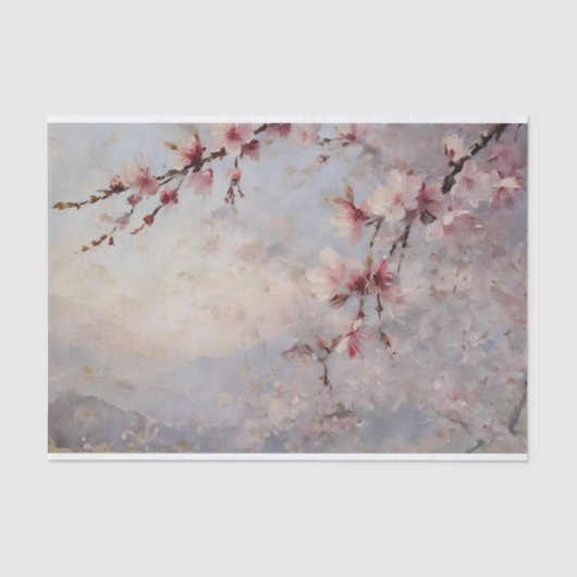 Cherry Blossoms Waterverf Decoupage Tissuepapier (Voorkant)