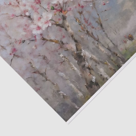 Cherry Blossoms Waterverf Decoupage Tissuepapier (Detail)