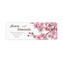 Cherry Blossoms Waterverf Floral gepersonaliseerd