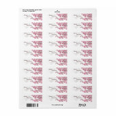 Cherry Blossoms Waterverf Floral gepersonaliseerd Etiket (Full Sheet)