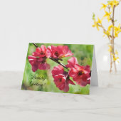 Cherry Blossoms Waterverf Kunst Verjaardag Kaart (Gele Bloem)