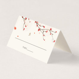 Cherry Blossoms Waterverf Trouwtafel Plaats Kaart