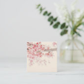 CHERRY BLOSSOMS ZEN FLORAAL VISITEKAARTJE (Staand voorkant)