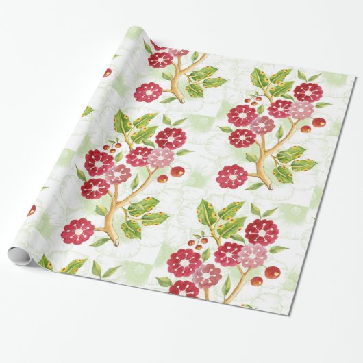 Cherry Blosson Design Wrapping Paper Cadeaupapier (Uitgerold)