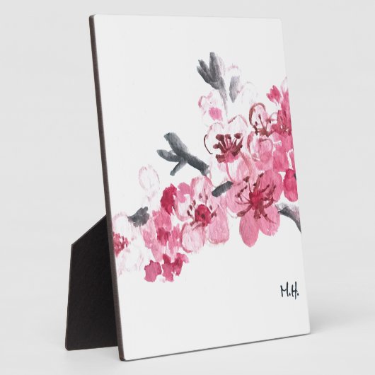 Cherry blosspiroze bloemen fotoplaat (Zijkant)