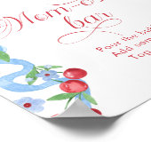Cherry Blue Bow Momosa bar baby shower Poster (Hoek)