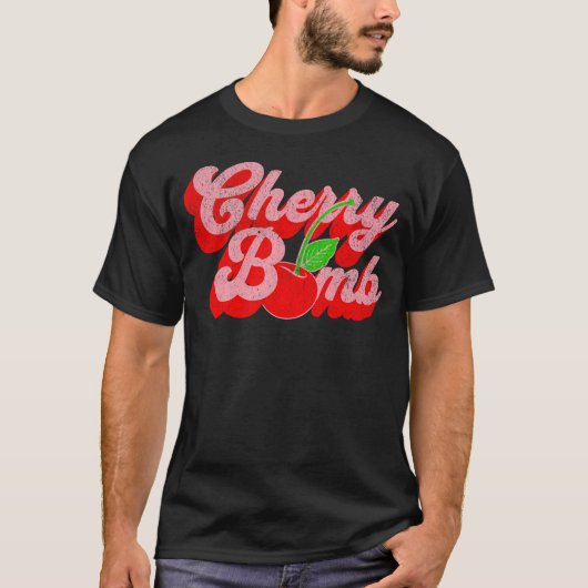 Cherry Bomb 70S Schattige T-shirt (Voorkant)