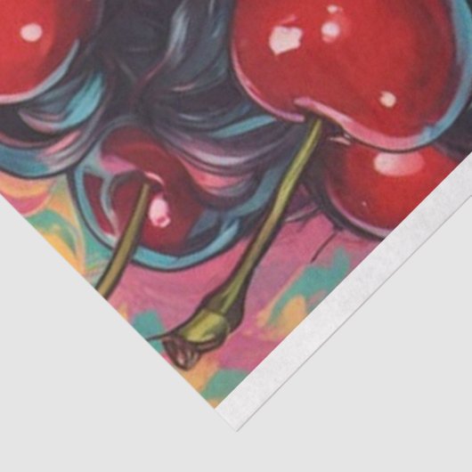Cherry Bomb Babe Pinup Retro Decoupage Tissuepapier (Detail)