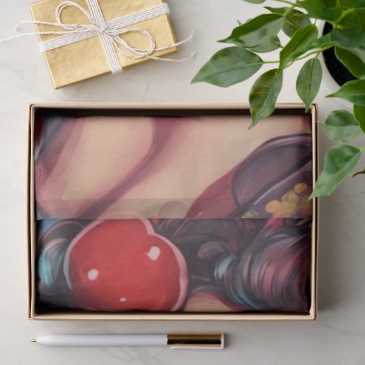 Cherry Bomb Babe Pinup Retro Decoupage Tissuepapier (Geschenk)