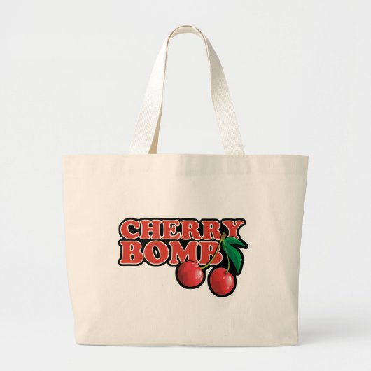Cherry Bomb Bag Grote Tote Bag (Voorkant)