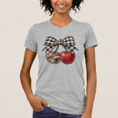 Cherry Bomb Camo & Plaid Faux-Embroidery T-shirt (Voorkant)