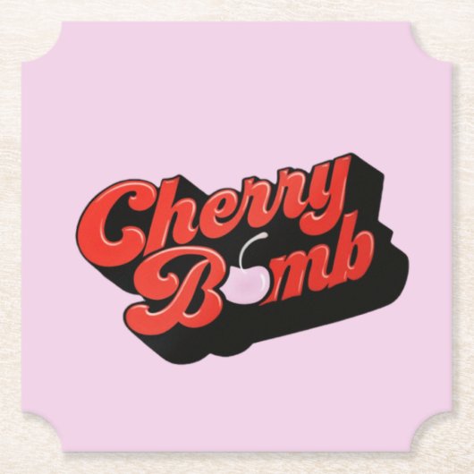 Cherry Bomb Kartonnen Onderzetters (Voorkant)