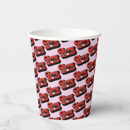 Cherry Bomb Papieren Bekers (Voorkant)