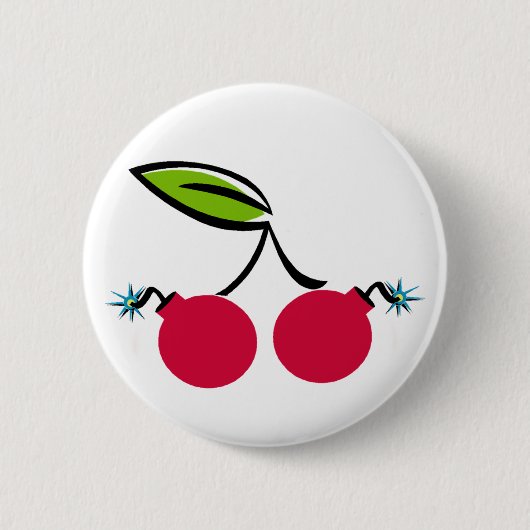 Cherry Bomb Ronde Button 5,7 Cm (Voorkant)