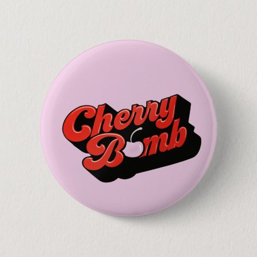Cherry Bomb Ronde Button 5,7 Cm (Voorkant)