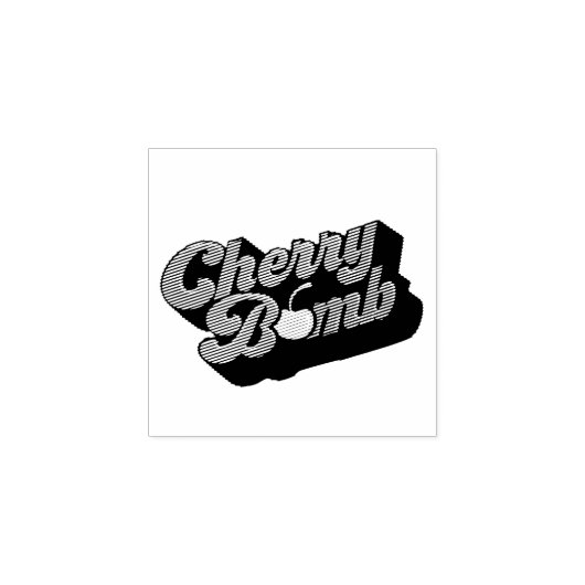 Cherry Bomb Rubber Stamp Rubberstempel (Afrduk)