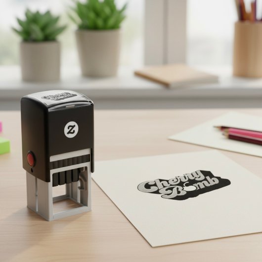 Cherry Bomb Self-inkting Stamp Zelfinktende Stempel