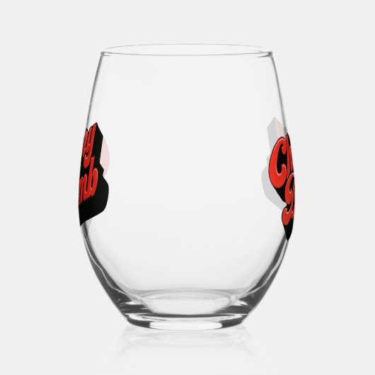 Cherry Bomb Stemless Wine Glass Wijnglas Zonder Voet (Links)